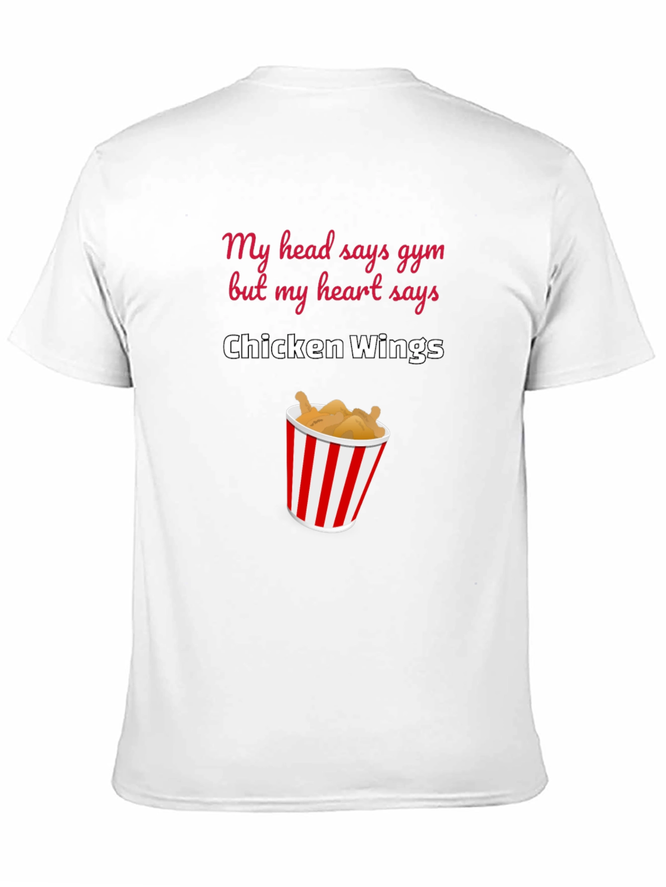 Chicken Wings Gym Humor Graphic T-Shirt