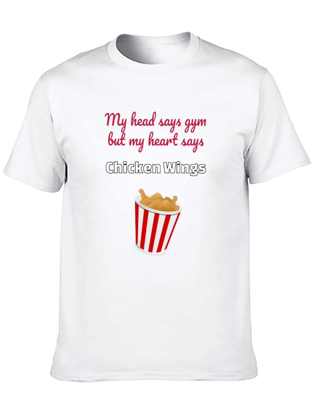 Chicken Wings Gym Humor Graphic T-Shirt
