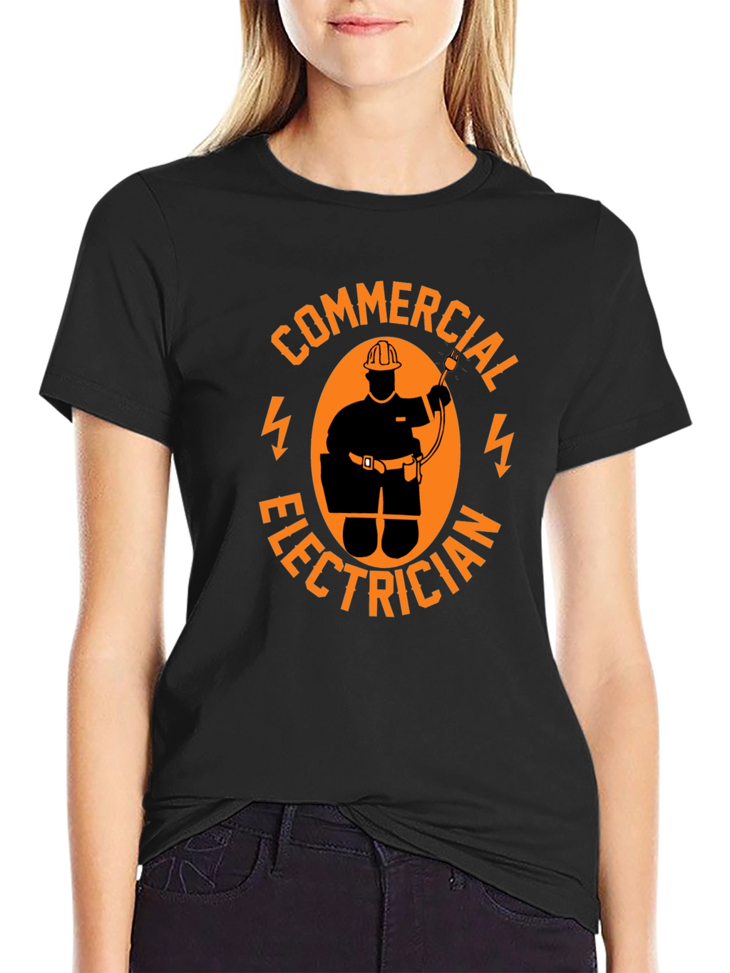 Commercial Electrician Black T-Shirt