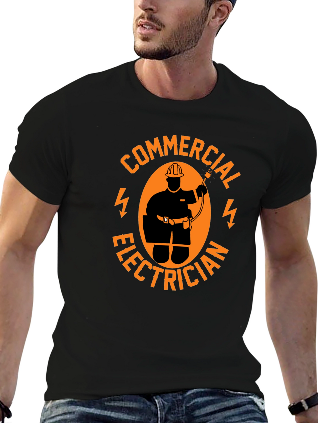 Commercial Electrician Black T-Shirt
