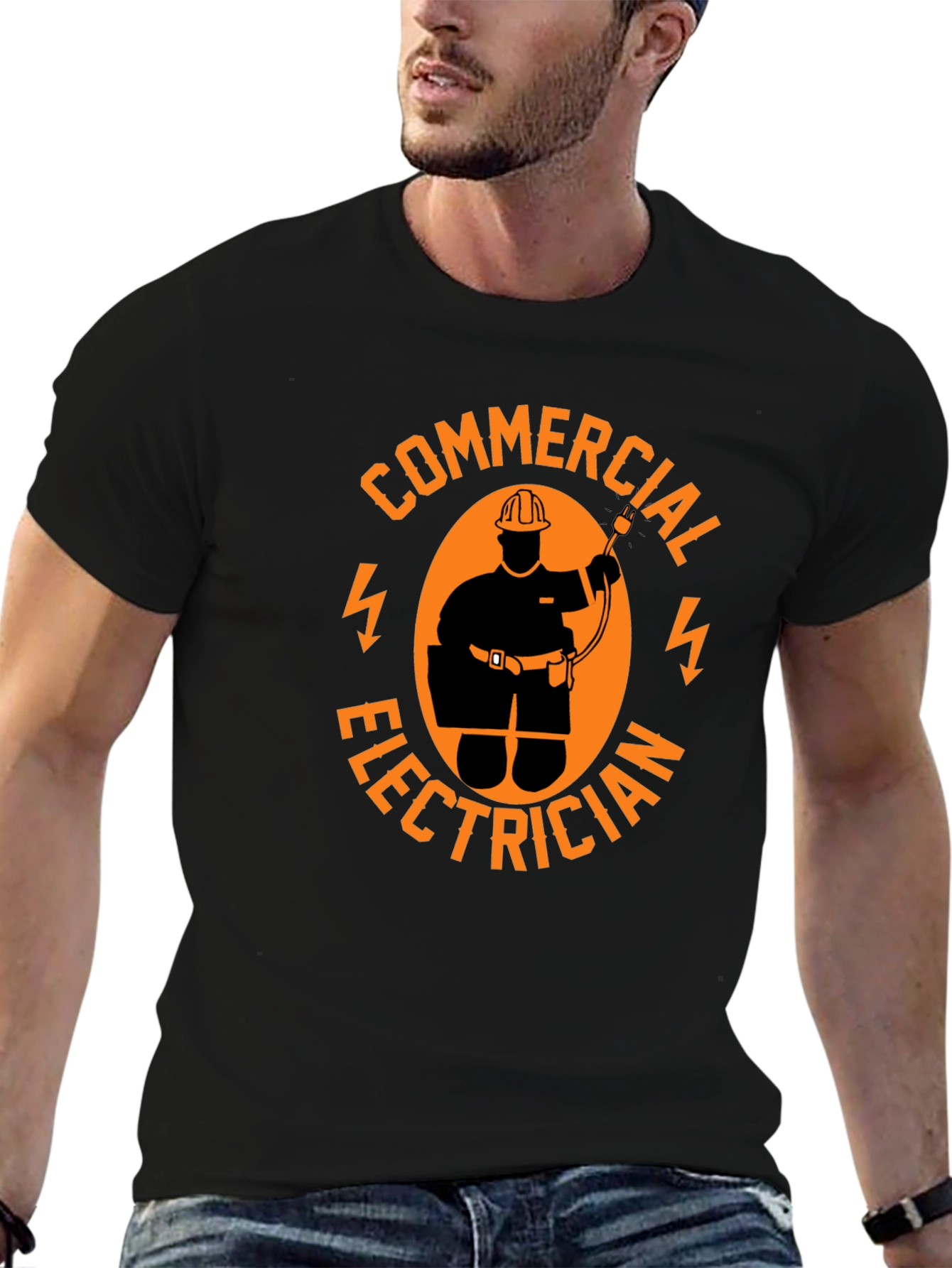Commercial Electrician Black T-Shirt