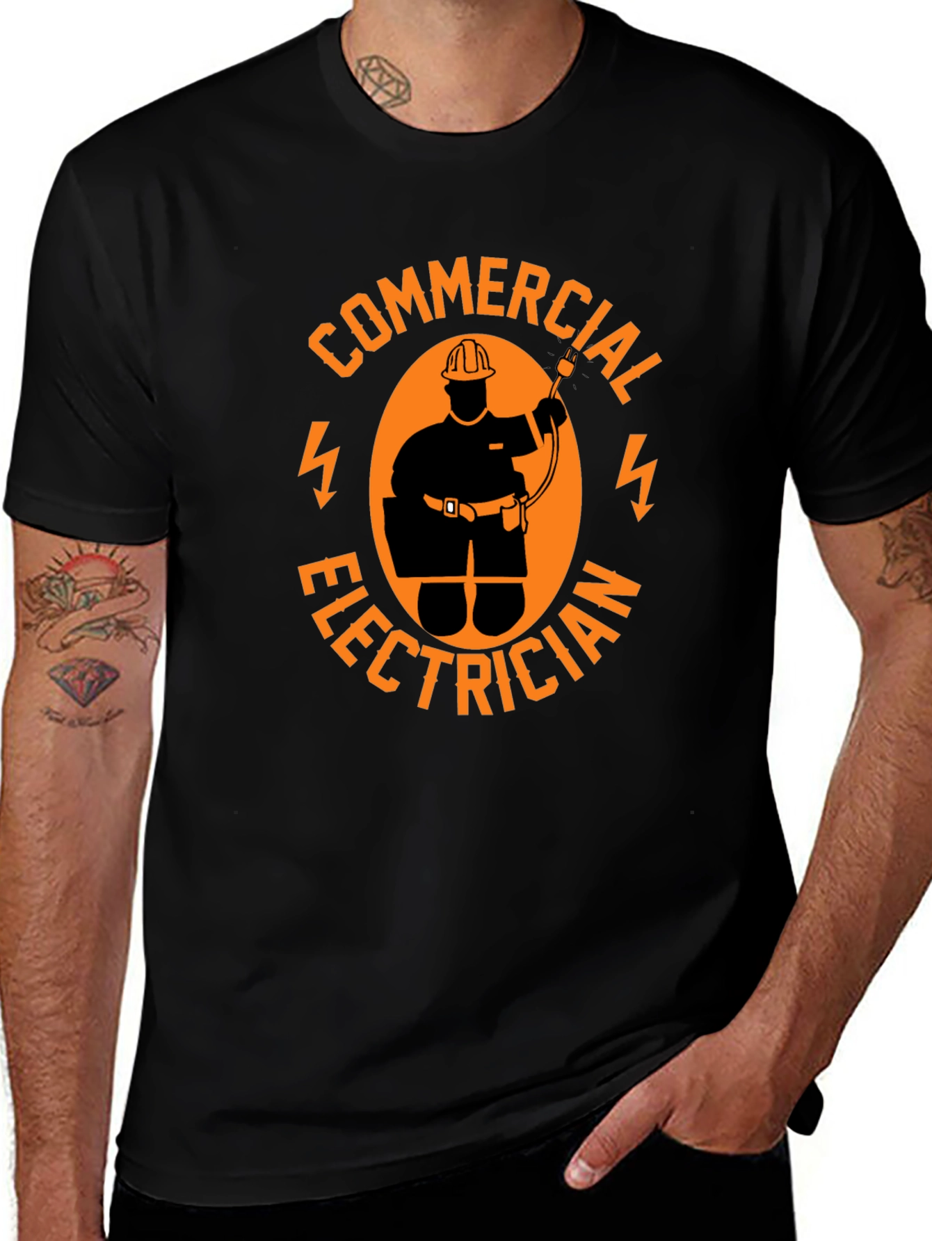 Commercial Electrician Black T-Shirt