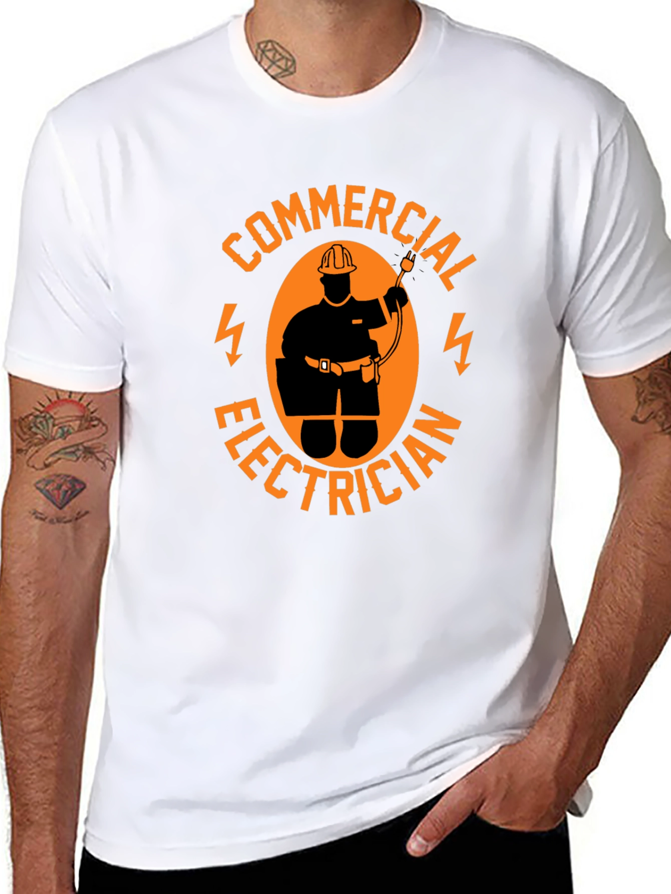Commercial Electrician Black T-Shirt