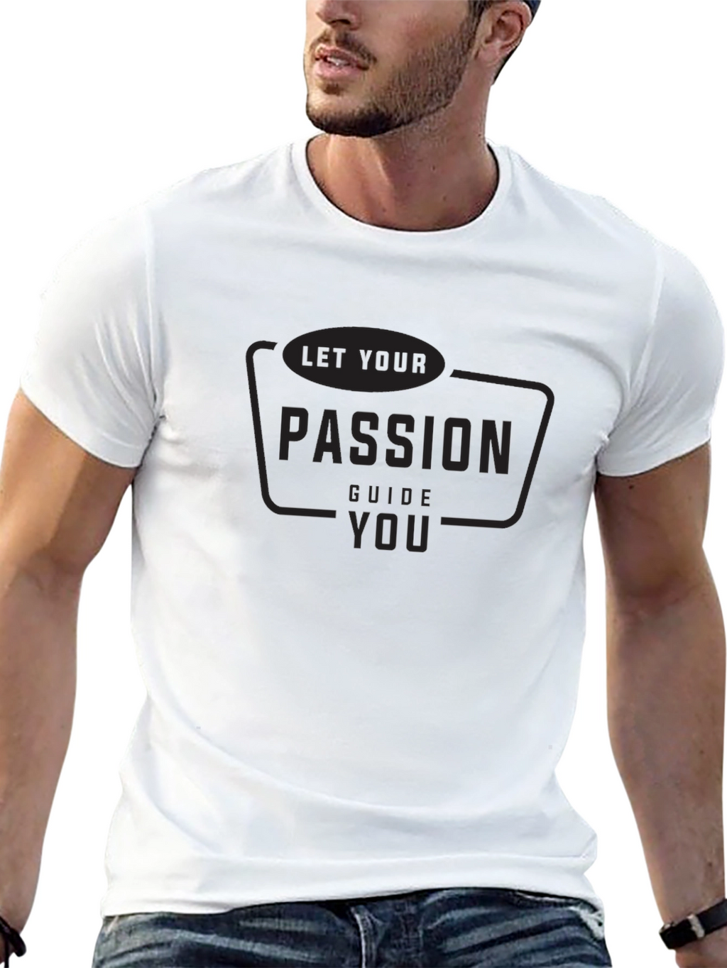 Passion Guide Graphic Tee - Black Cotton Blend