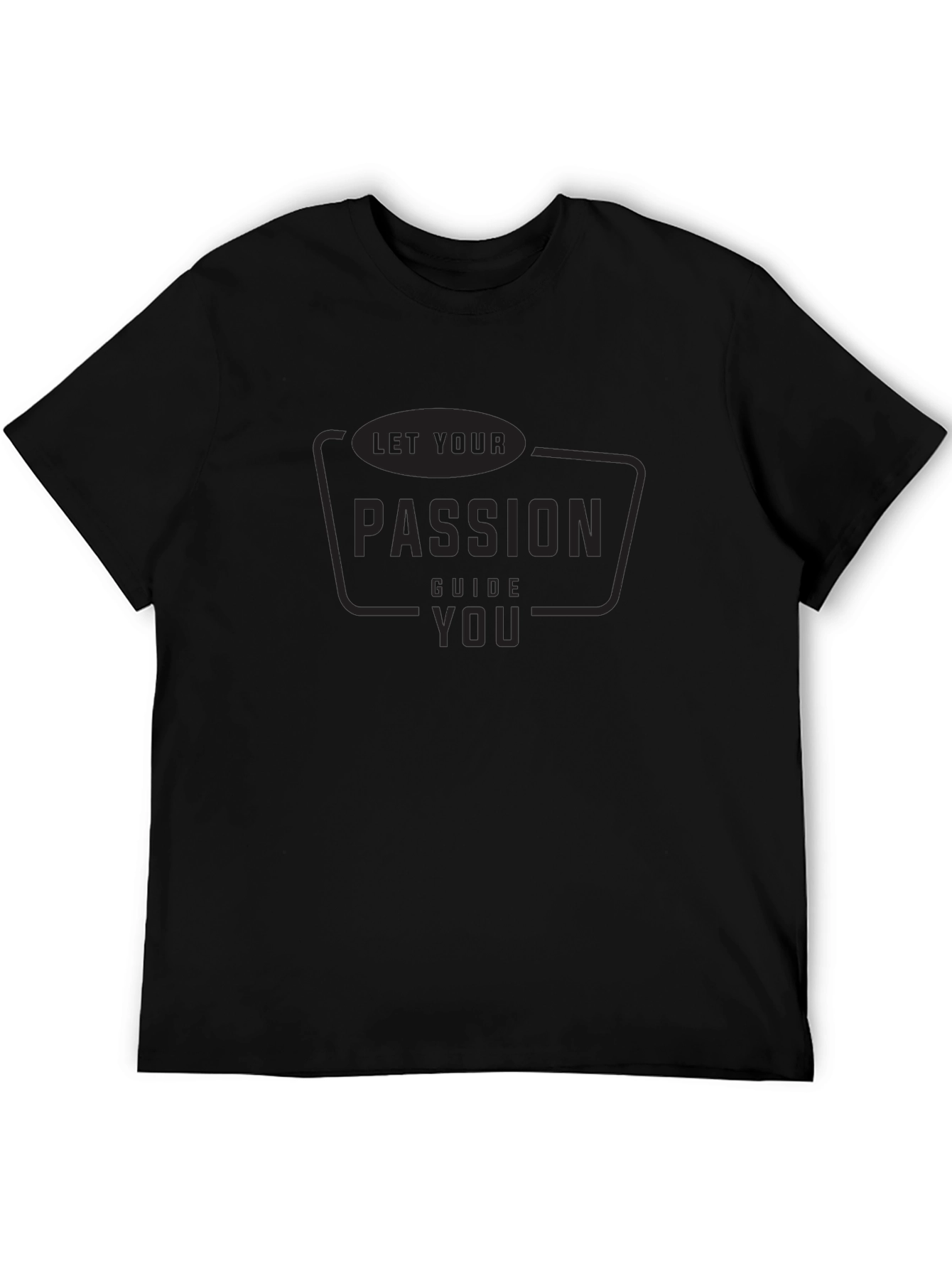 Passion Guide Graphic Tee - Black Cotton Blend