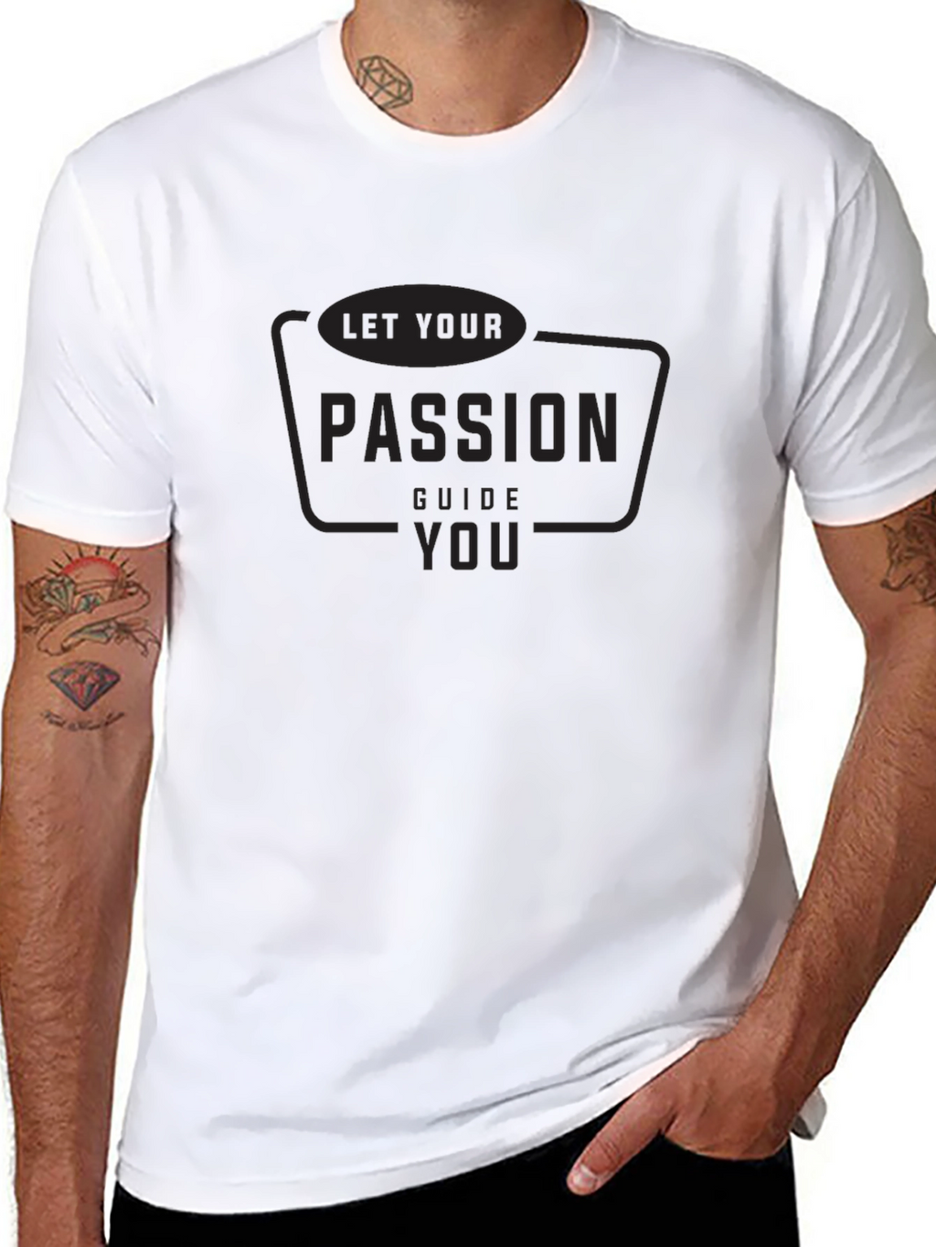 Passion Guide Graphic Tee - Black Cotton Blend