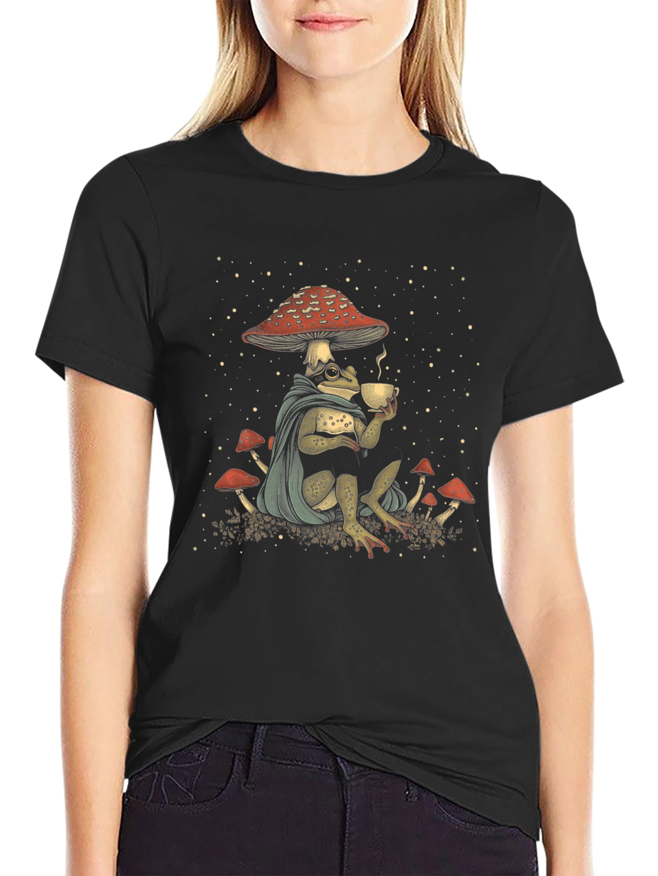 Frog Mushroom Cottagecore T-Shirt