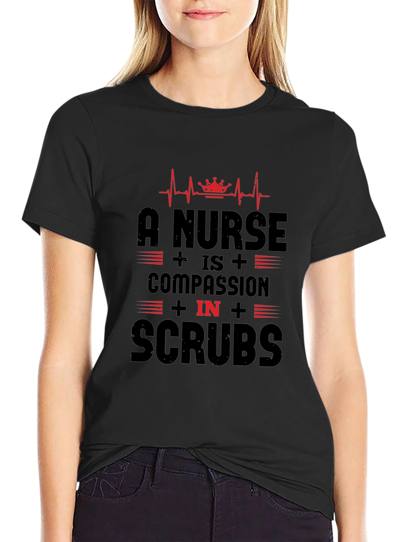Nurse Compassion Scrubs Graphic T-Shirt