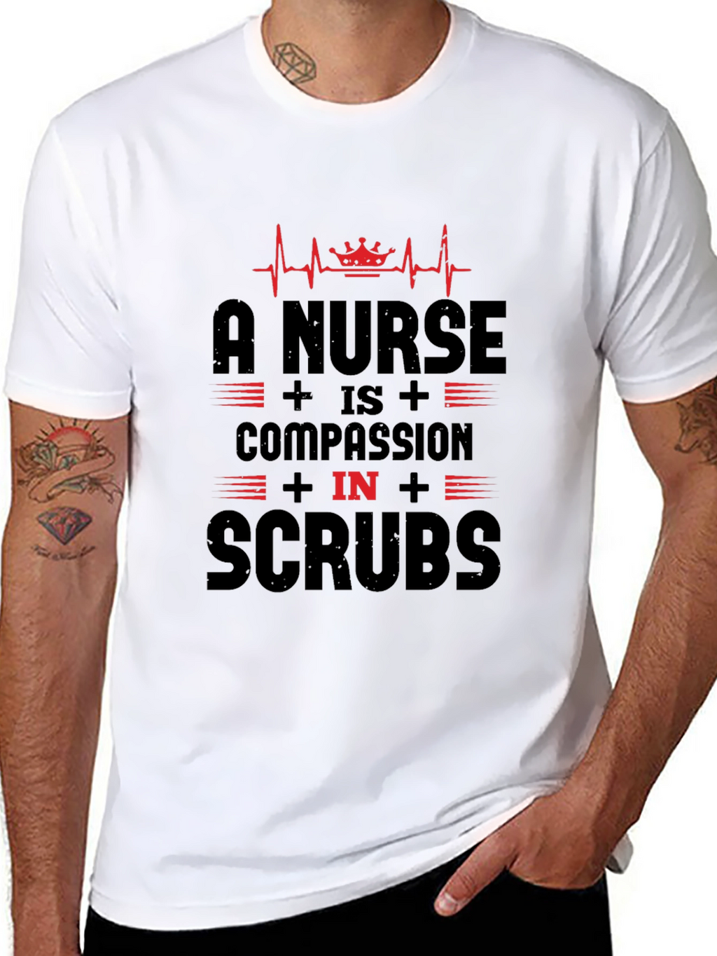 Nurse Compassion Scrubs Graphic T-Shirt