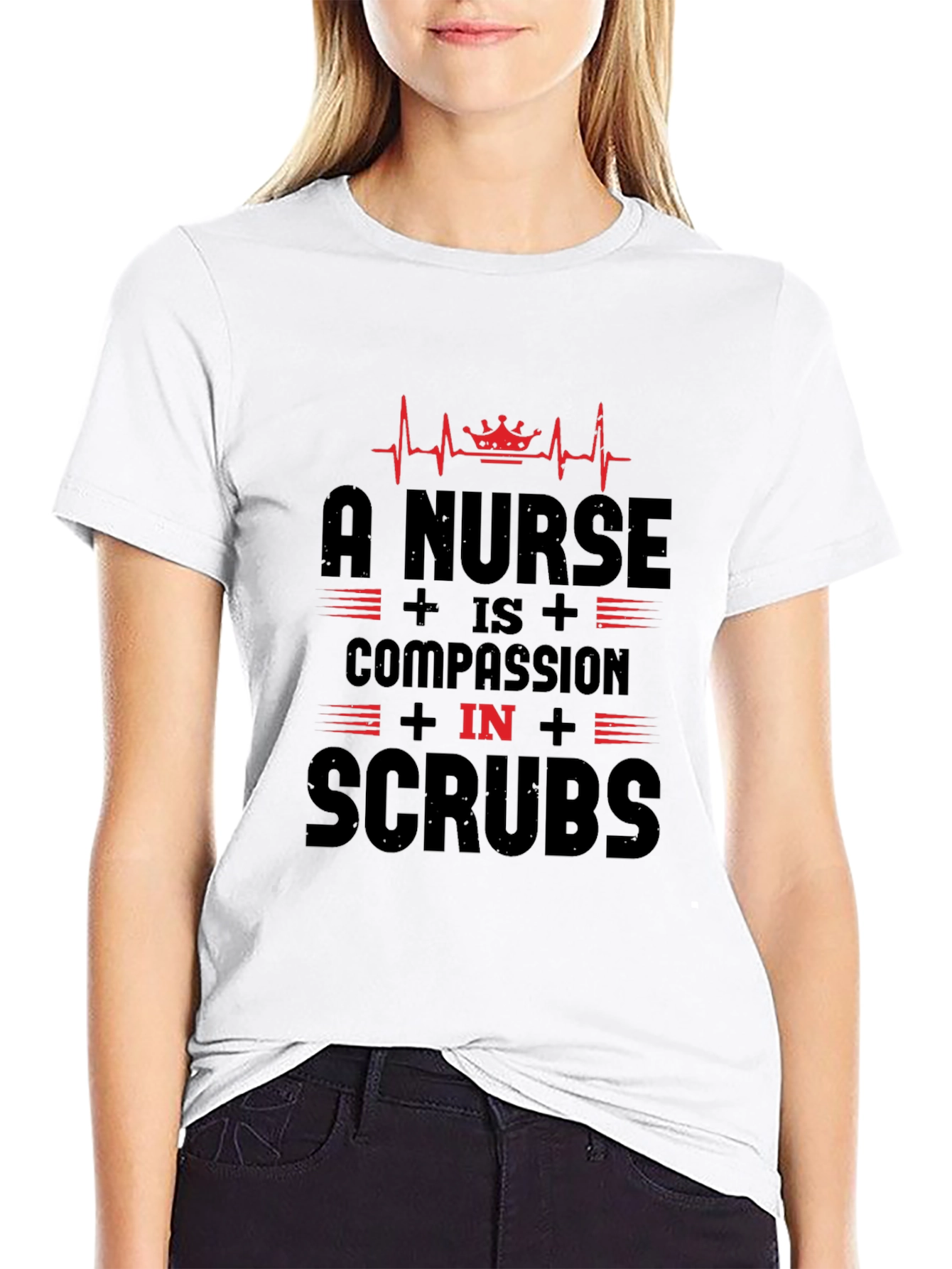 Nurse Compassion Scrubs Graphic T-Shirt
