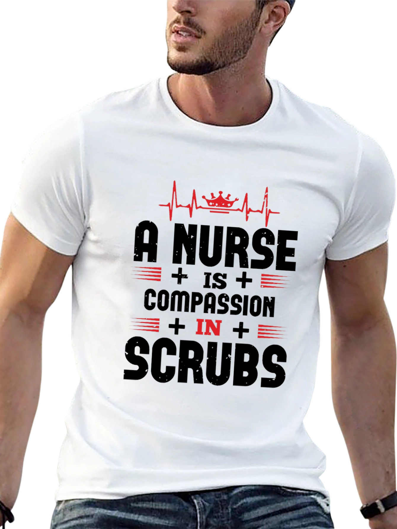Nurse Compassion Scrubs Graphic T-Shirt