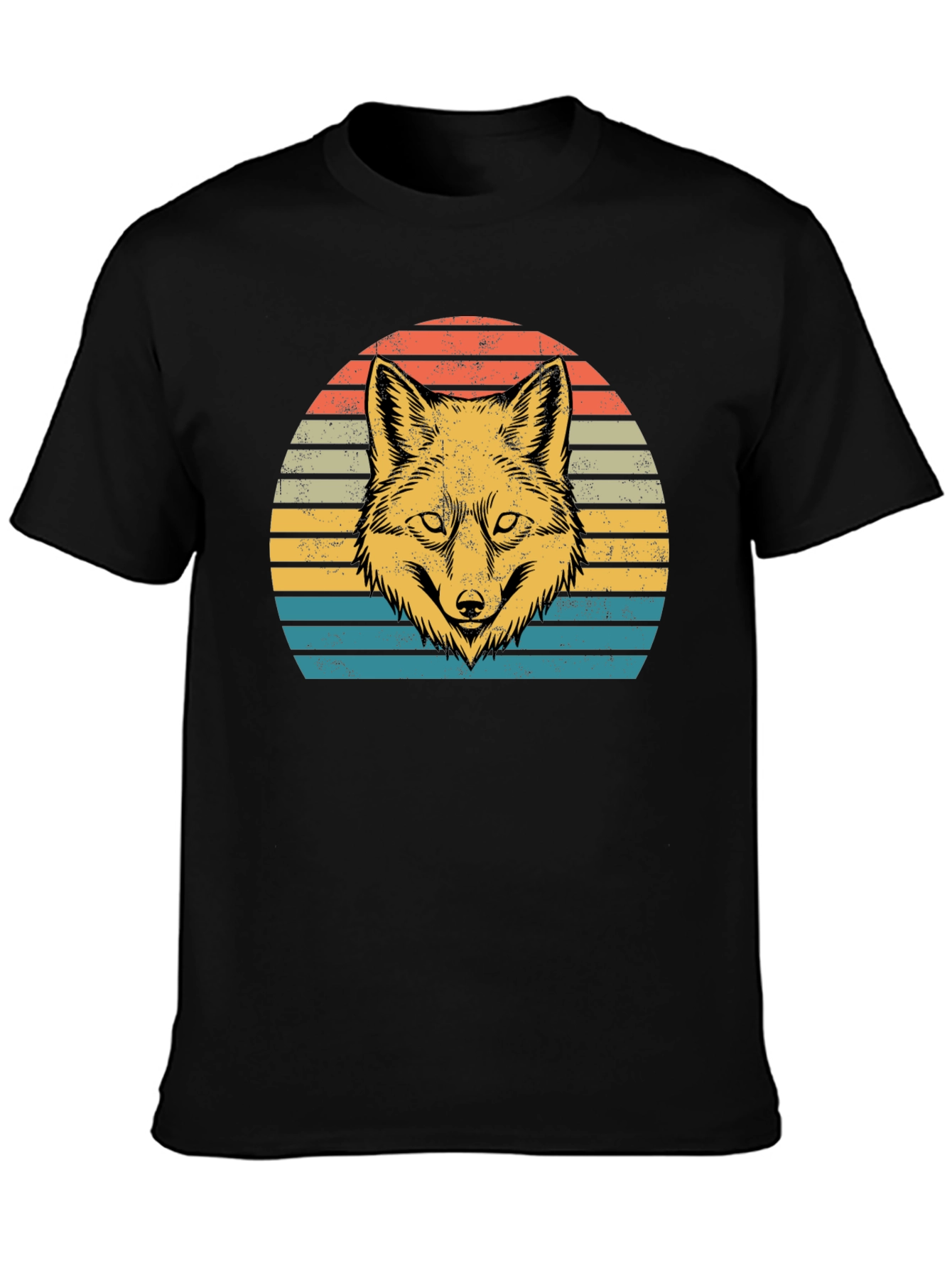 Vintage Fox Graphic Tee - Retro Style Mens T-Shirt