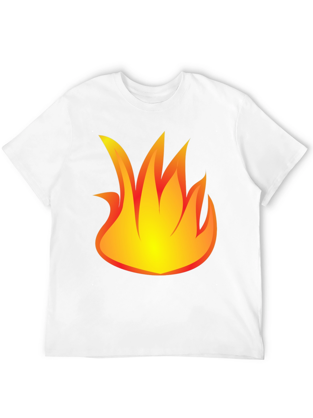 Fiery Graphic Print Black T-Shirt