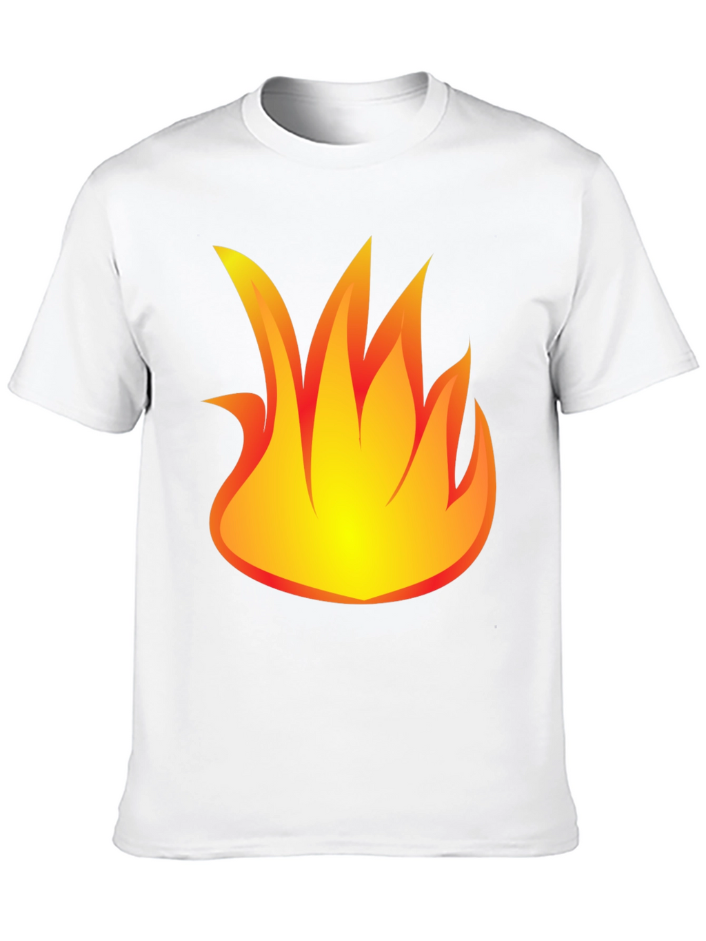 Fiery Graphic Print Black T-Shirt