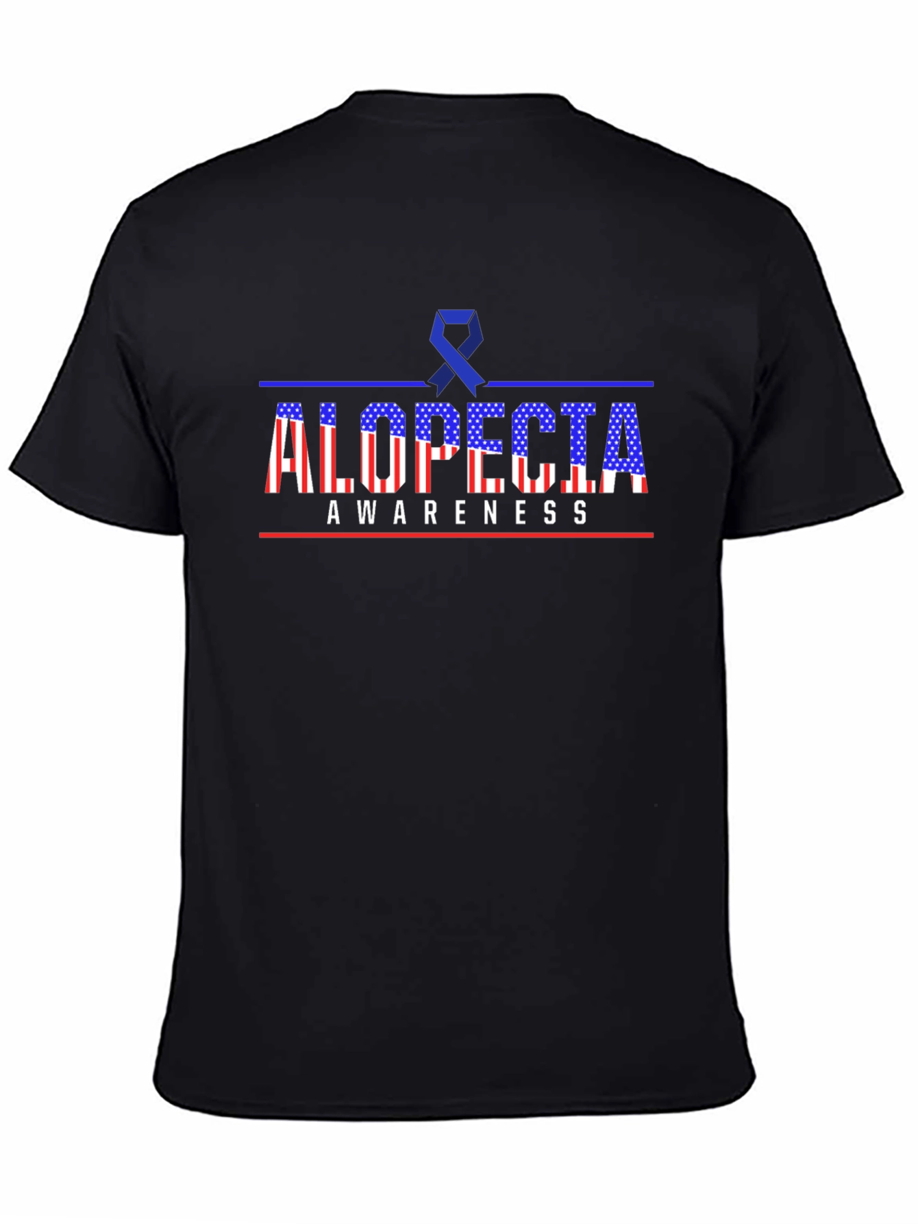 Alopecia Awareness T-Shirt - Patriotic Design