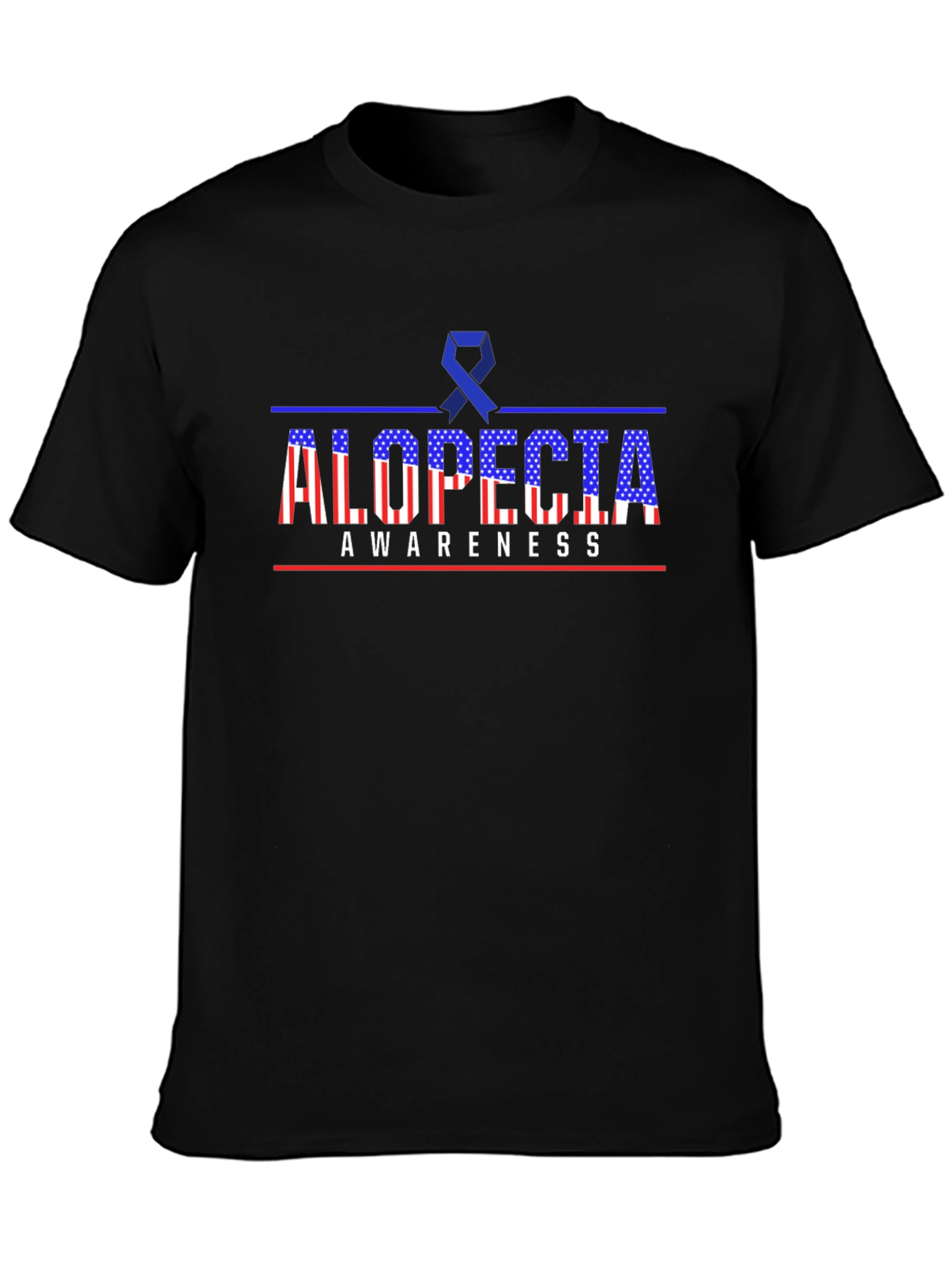 Alopecia Awareness T-Shirt - Patriotic Design