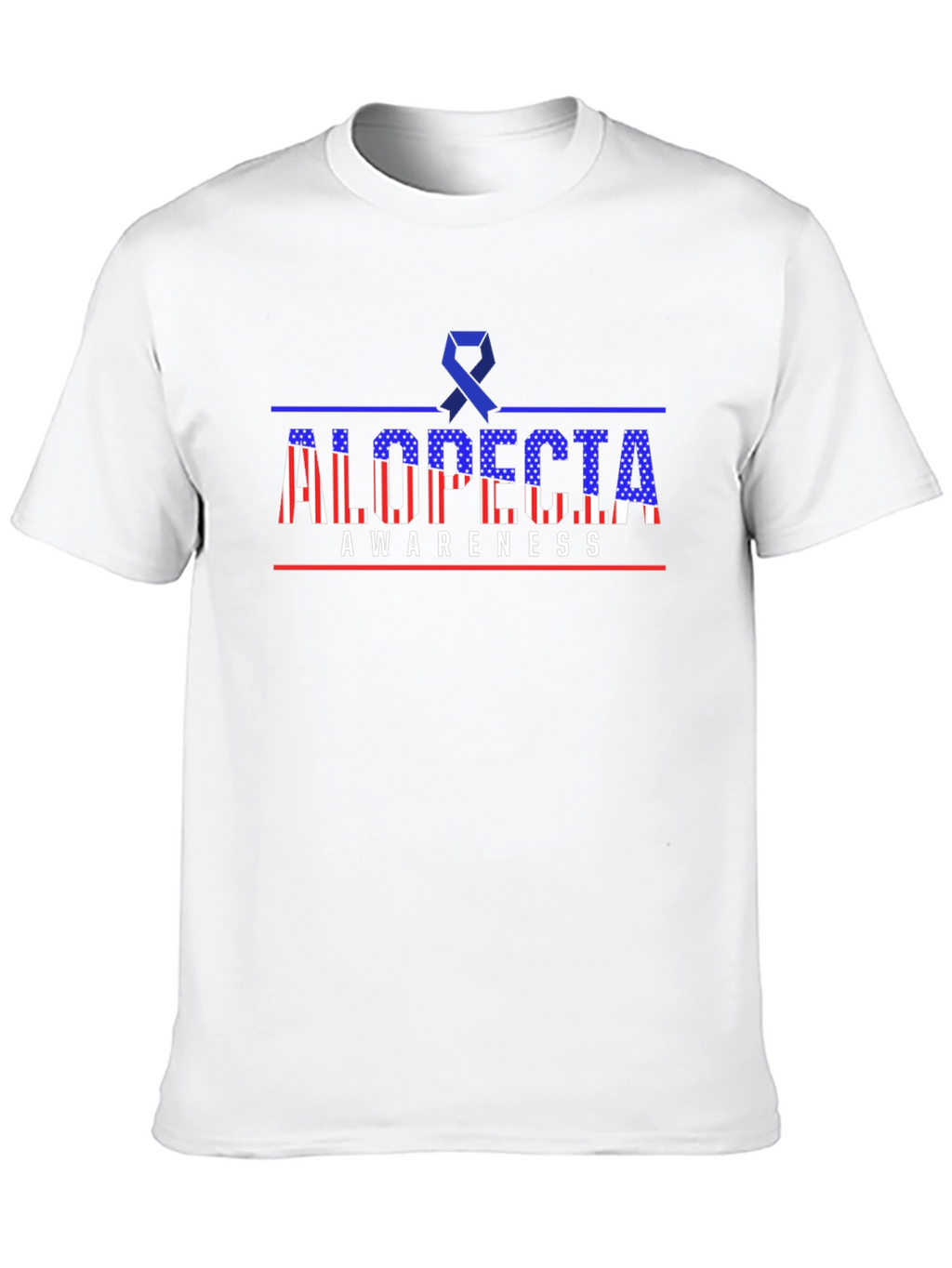 Alopecia Awareness T-Shirt - Patriotic Design