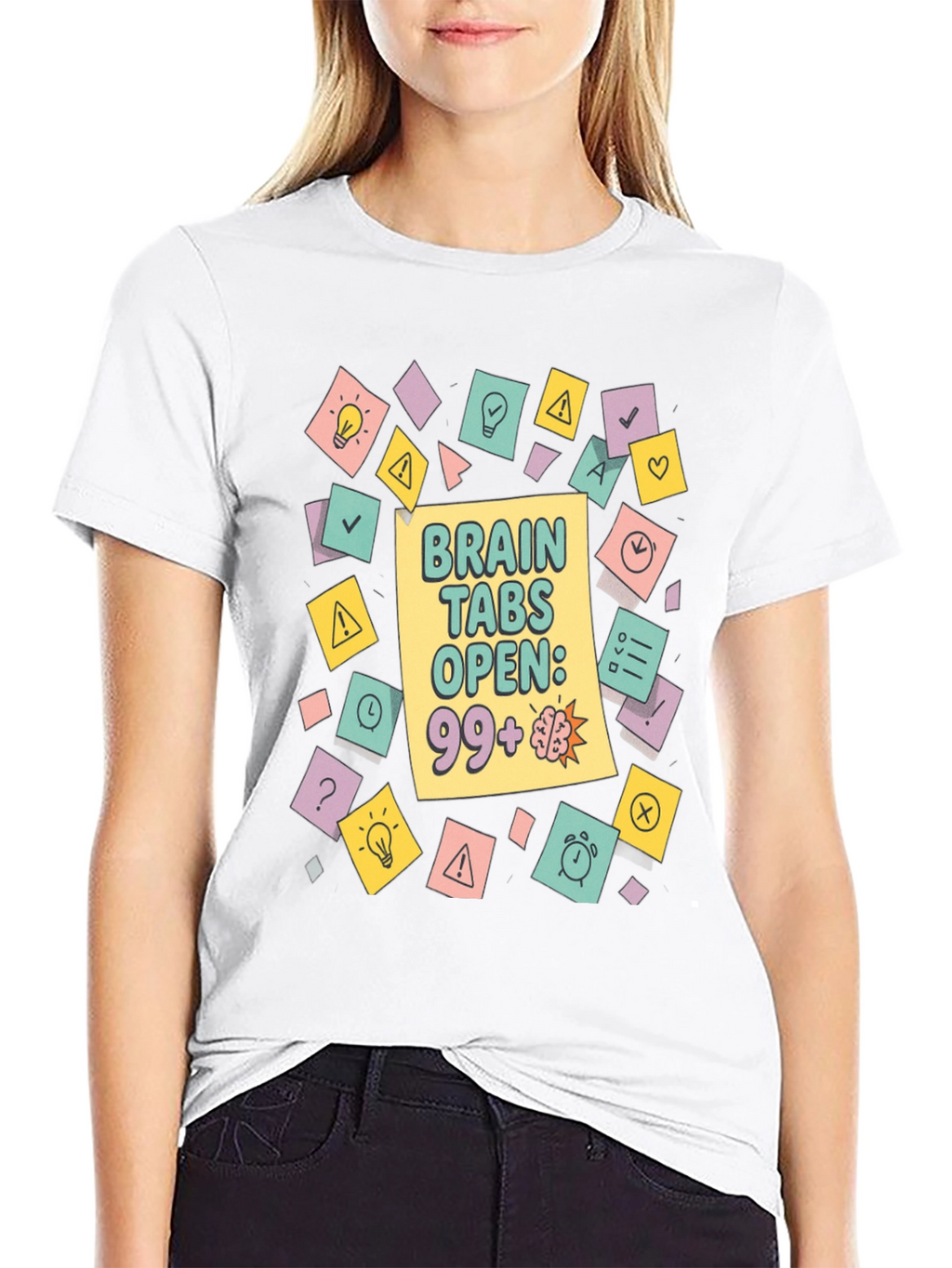 Brain Tabs Open T-Shirt - Clever Graphic Tee