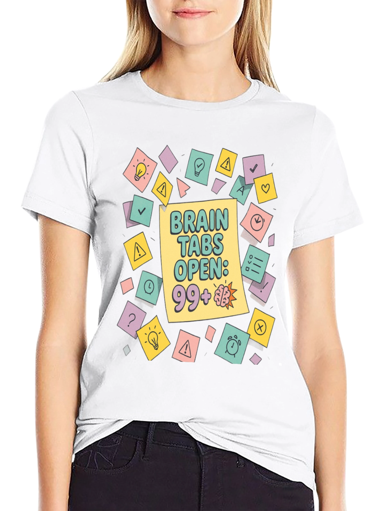 Brain Tabs Open T-Shirt - Clever Graphic Tee