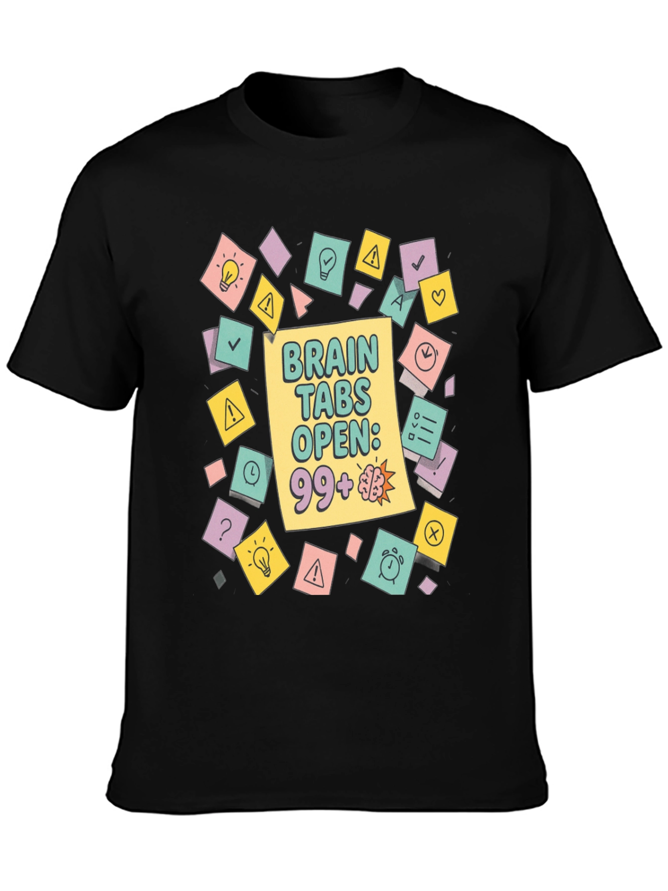 Brain Tabs Open T-Shirt - Clever Graphic Tee