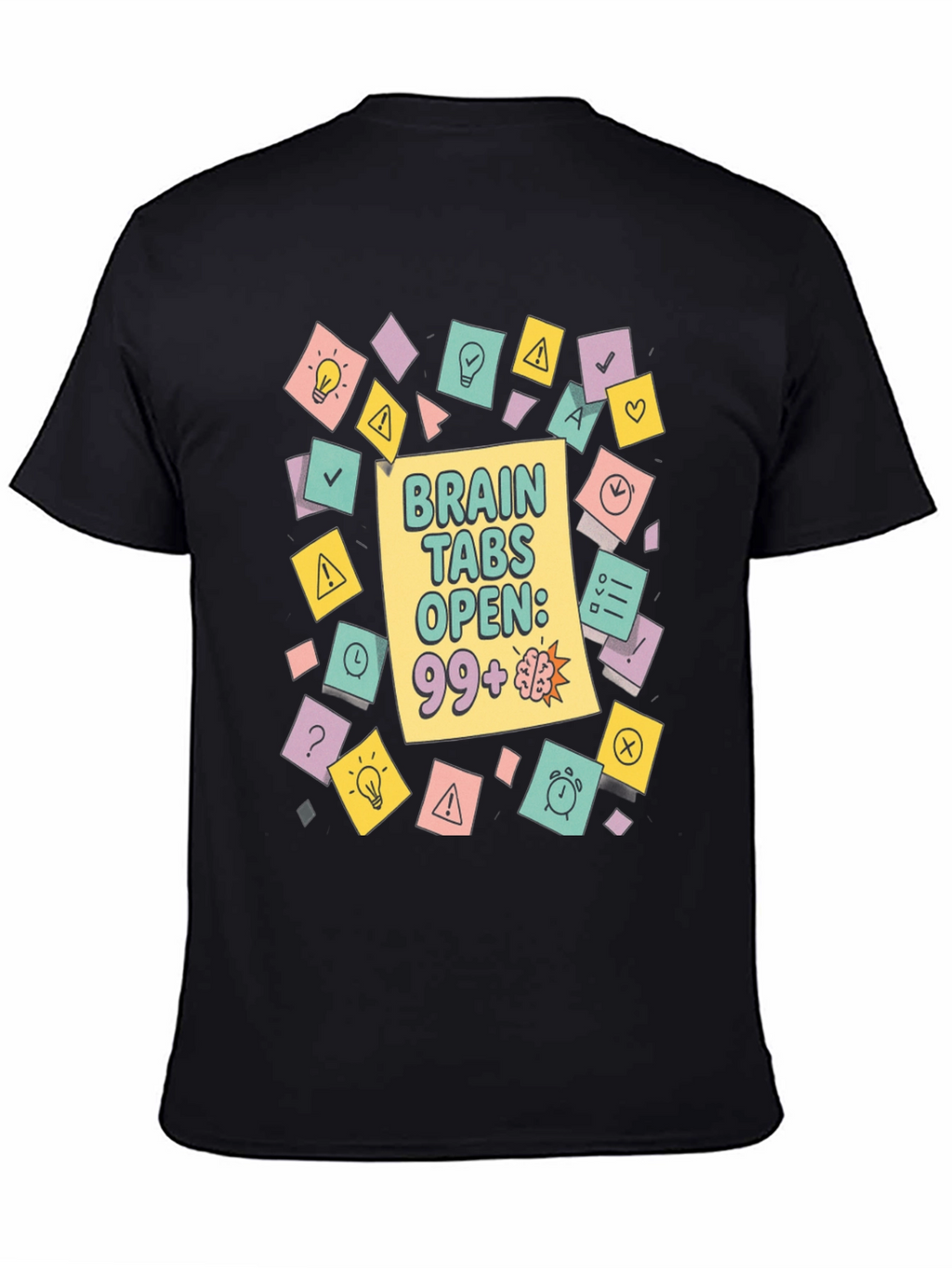 Brain Tabs Open T-Shirt - Clever Graphic Tee