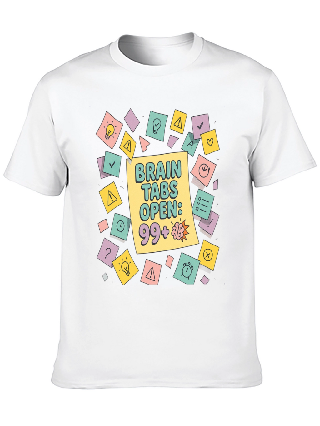 Brain Tabs Open T-Shirt - Clever Graphic Tee