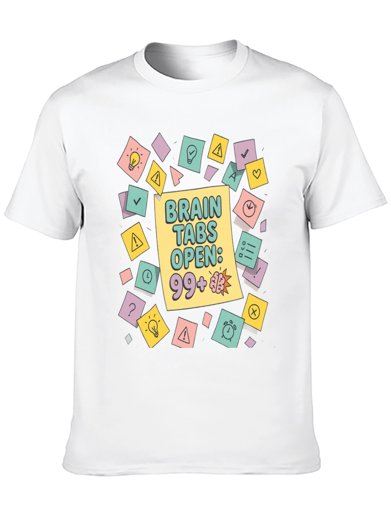 Brain Tabs Open T-Shirt - Clever Graphic Tee