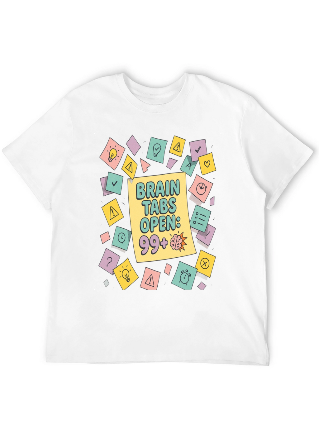 Brain Tabs Open T-Shirt - Clever Graphic Tee