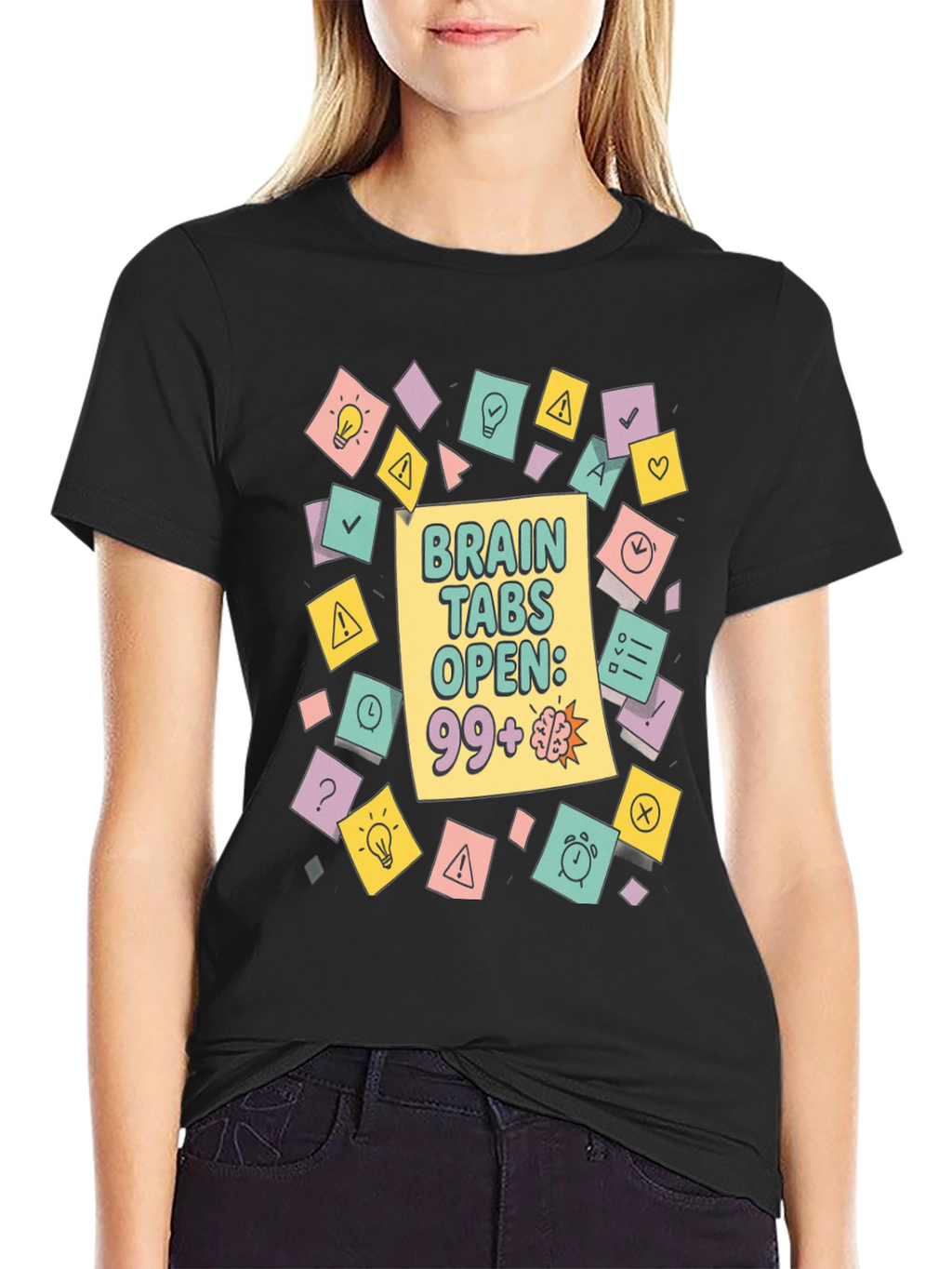 Brain Tabs Open T-Shirt - Clever Graphic Tee