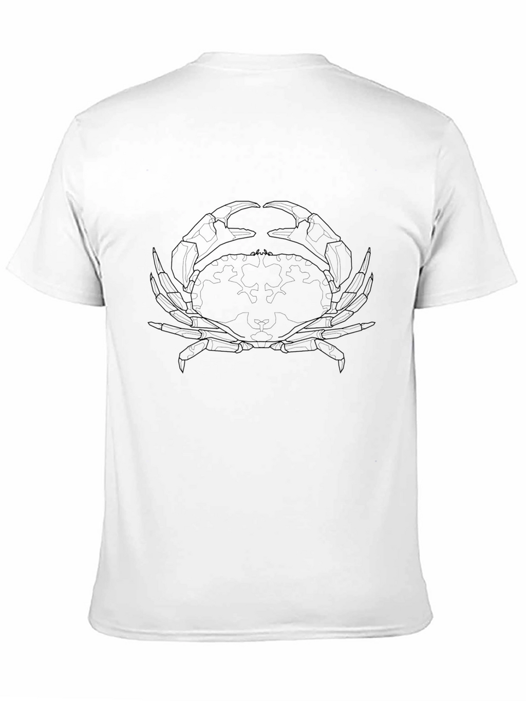 Black Crab Outline Graphic Tee