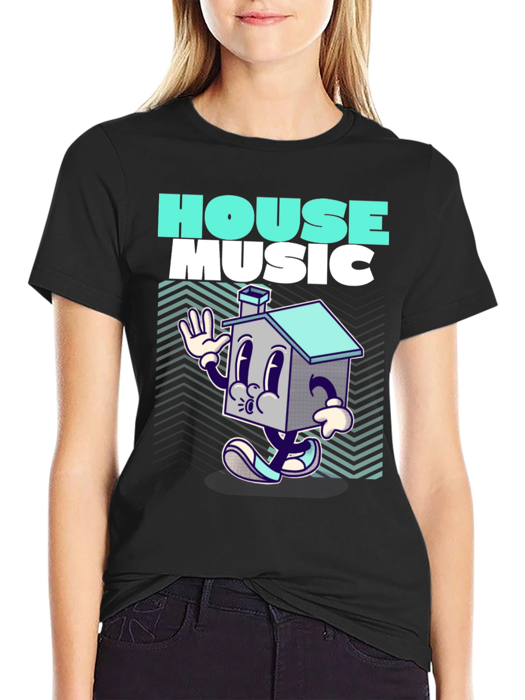 House Music Graphic Print T-Shirt