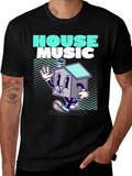 House Music Graphic Print T-Shirt