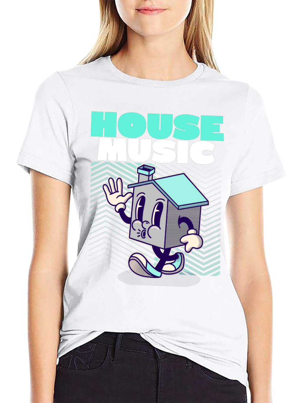 House Music Graphic Print T-Shirt
