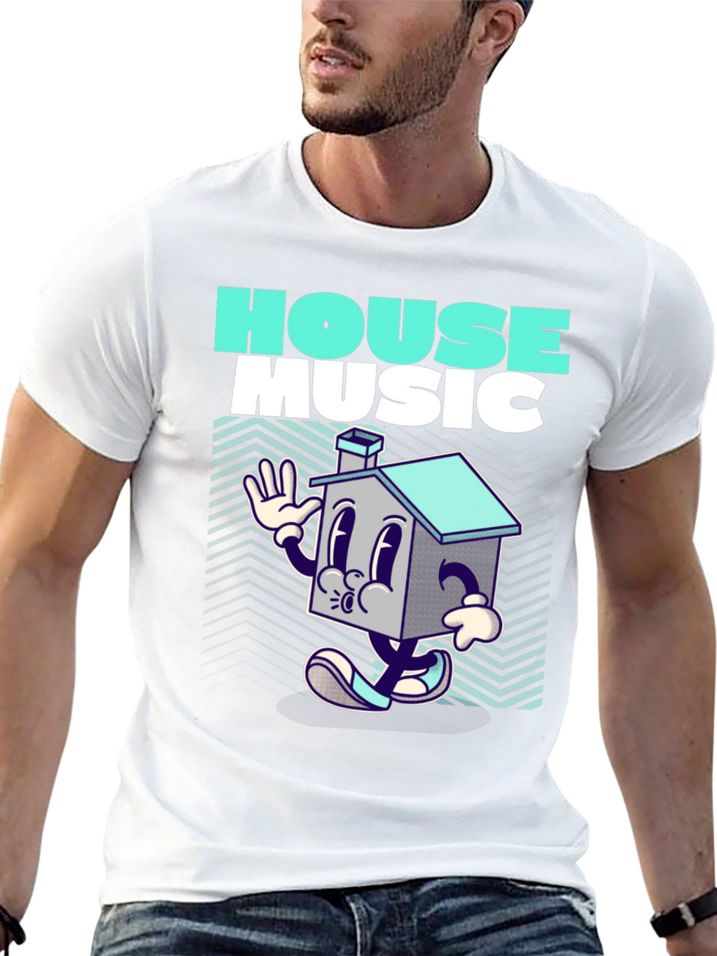 House Music Graphic Print T-Shirt