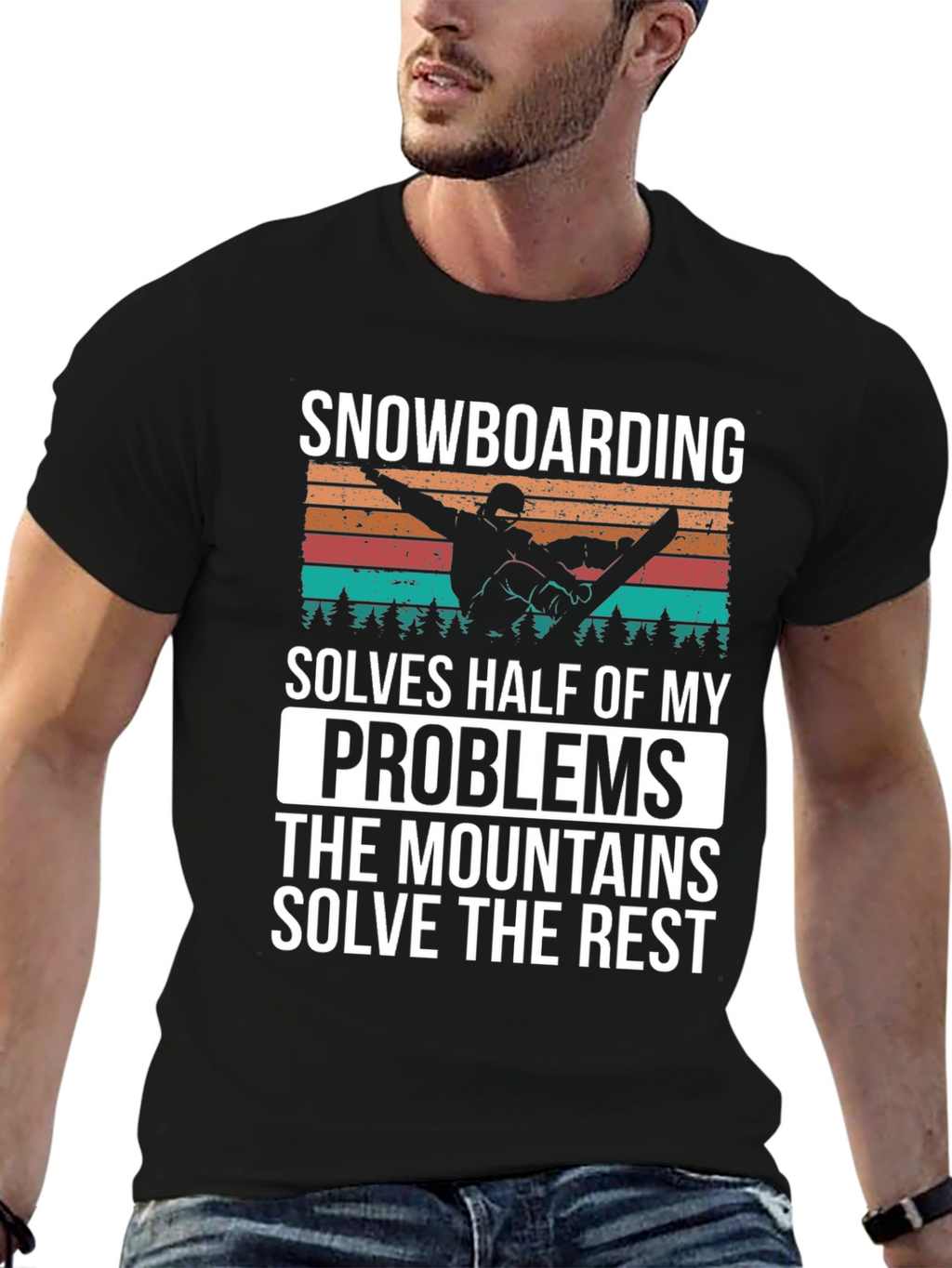Snowboarding Solves Problems T-Shirt