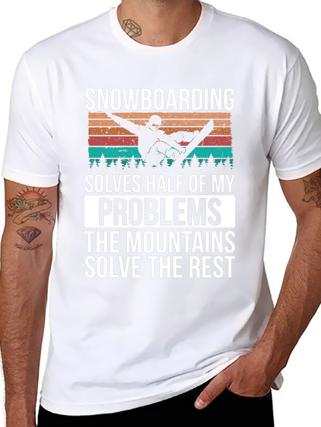 Snowboarding Solves Problems T-Shirt