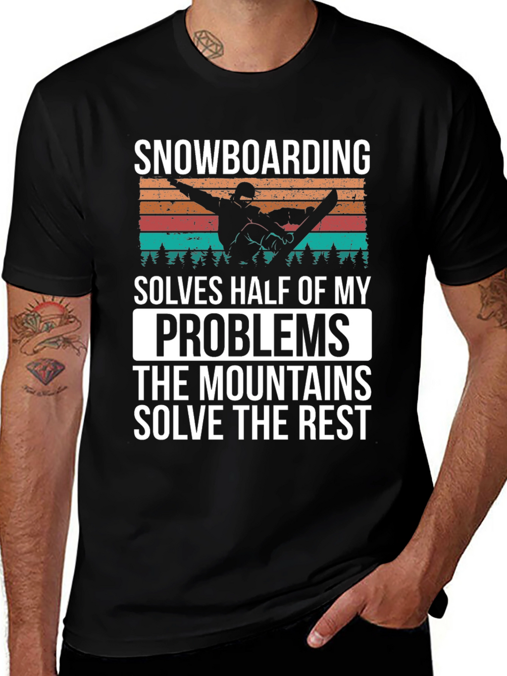 Snowboarding Solves Problems T-Shirt