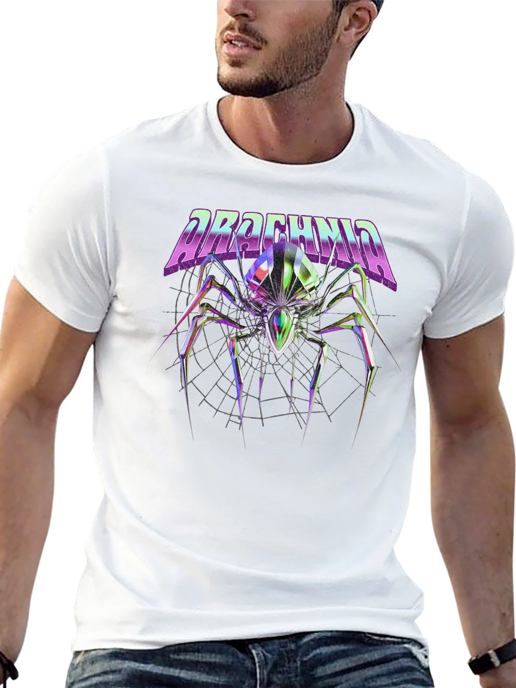 Arachnid Graphic T-Shirt - Cyberpunk Spider Tee
