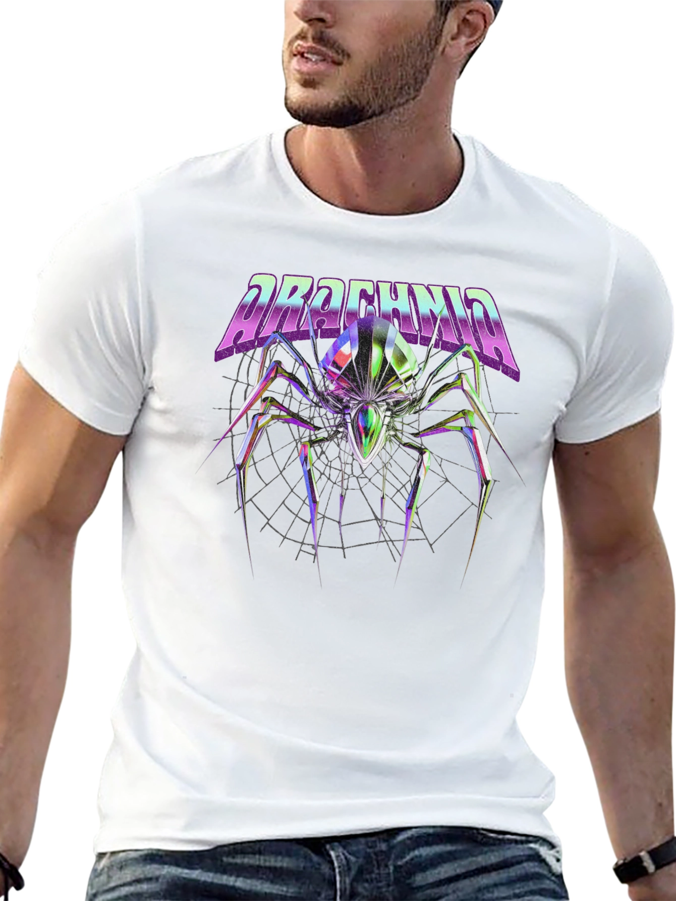Arachnid Graphic T-Shirt - Cyberpunk Spider Tee