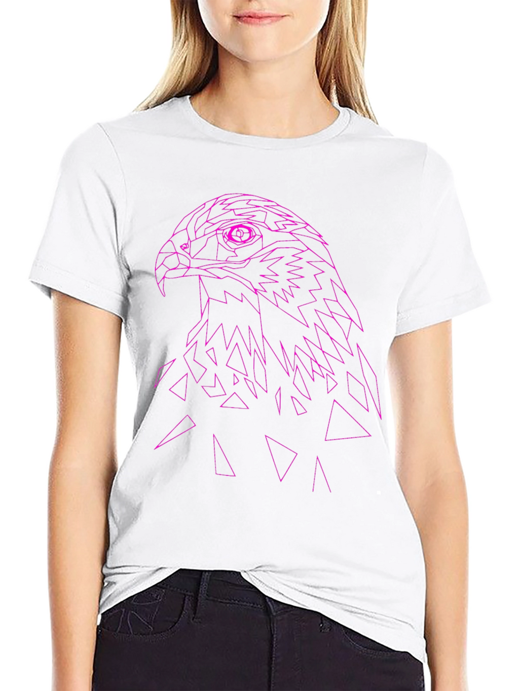 Geometric Eagle Graphic Tee - Modern Style