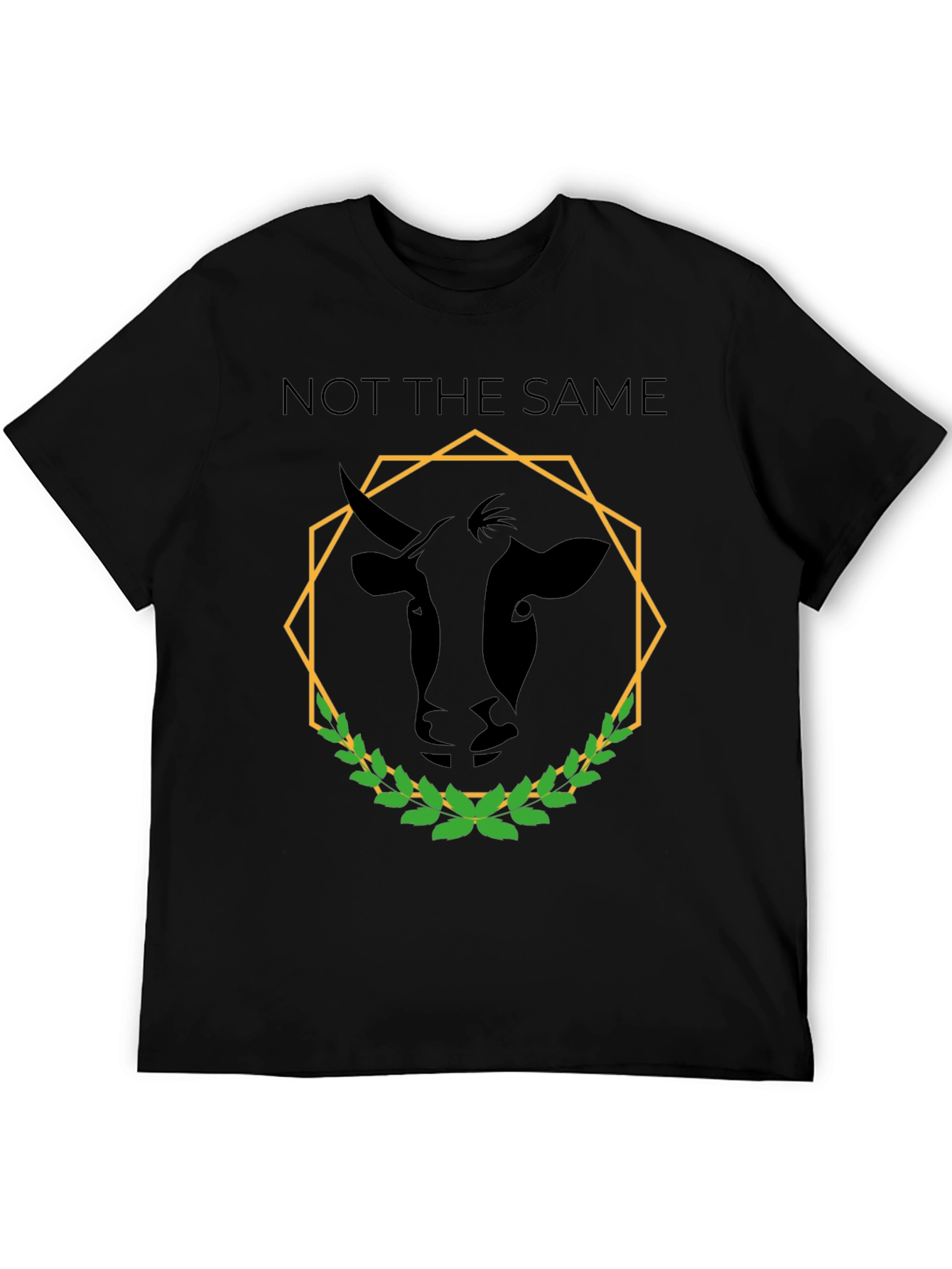 Not The Same T-Shirt with Geometric Cow Design