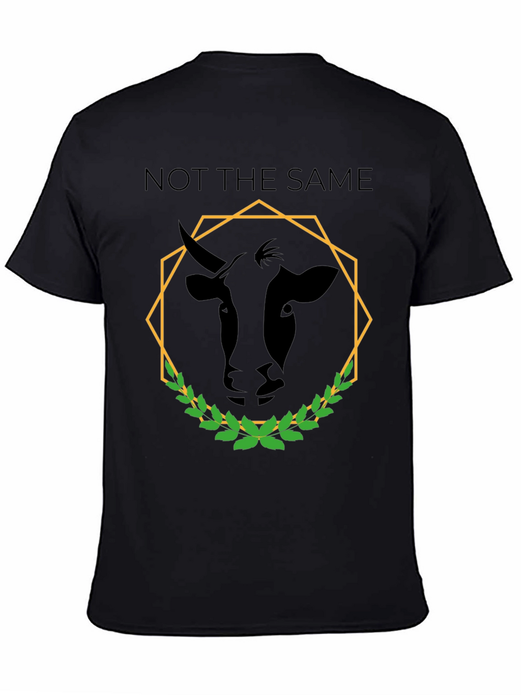 Not The Same T-Shirt with Geometric Cow Design
