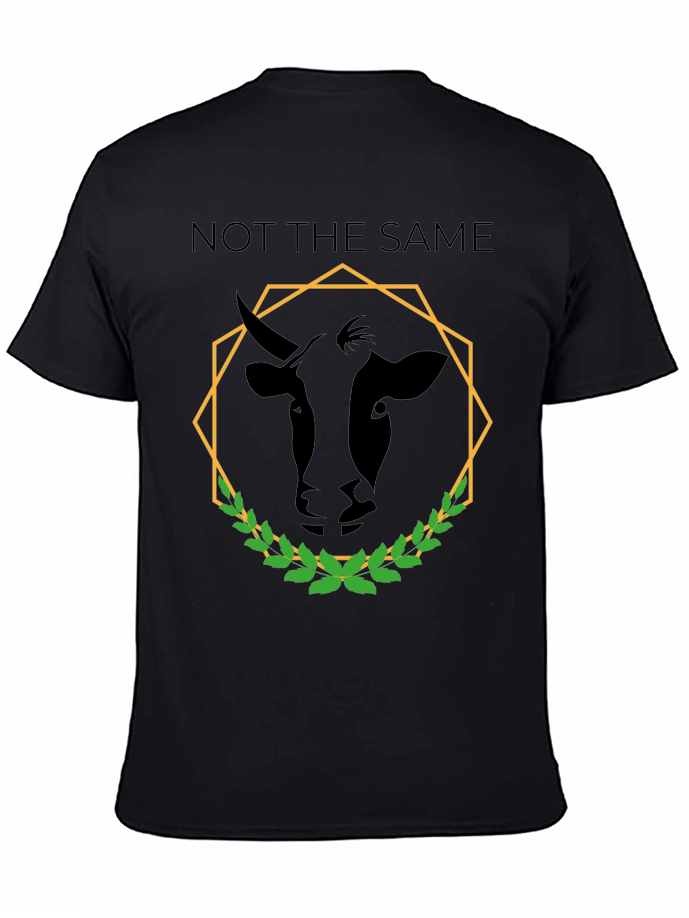 Not The Same T-Shirt with Geometric Cow Design