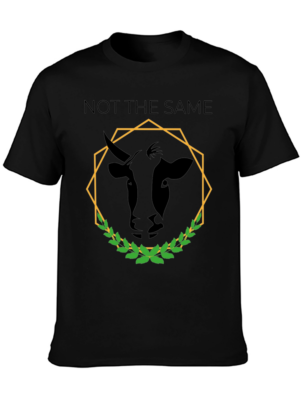 Not The Same T-Shirt with Geometric Cow Design