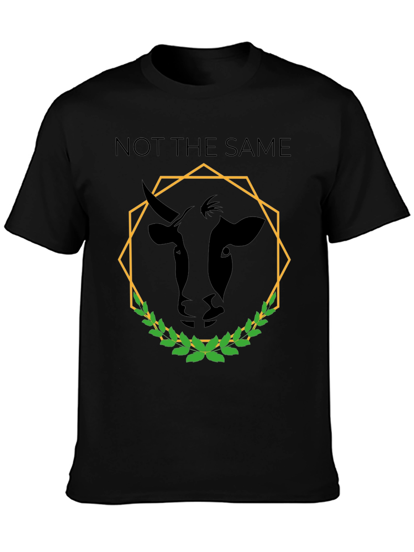 Not The Same T-Shirt with Geometric Cow Design
