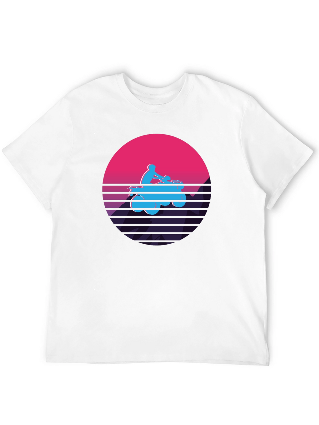 Retro ATV Rider Graphic Tee - Black