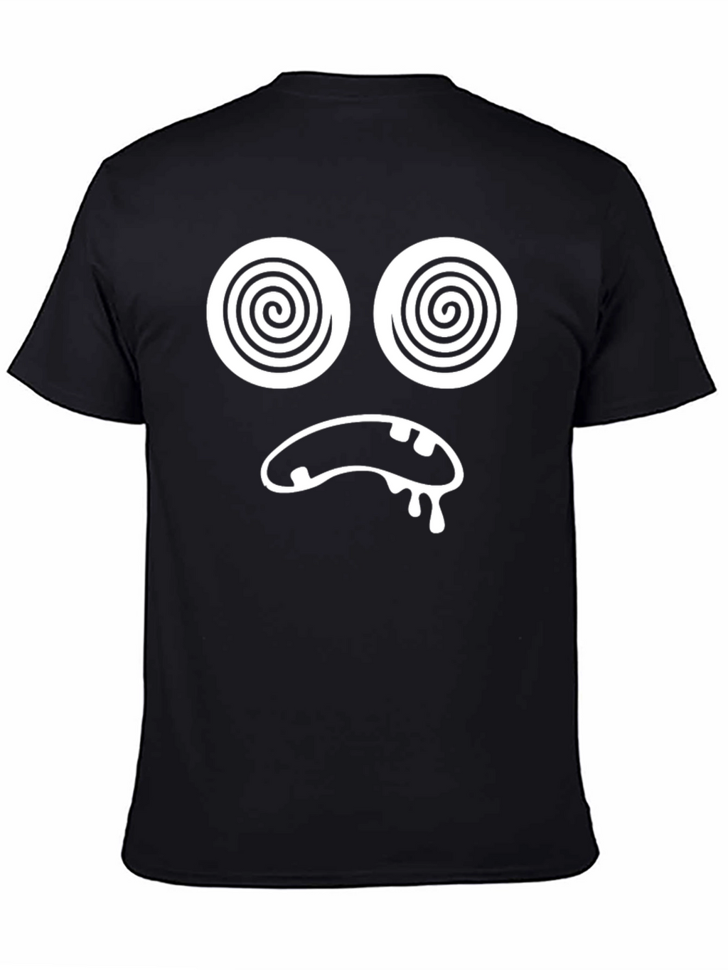 Funny Dizzy Face Graphic T-Shirt - Unisex Black Tee