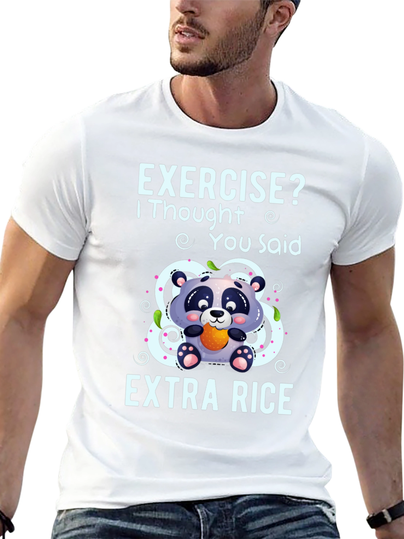 Exercise? Extra Rice Panda T-Shirt