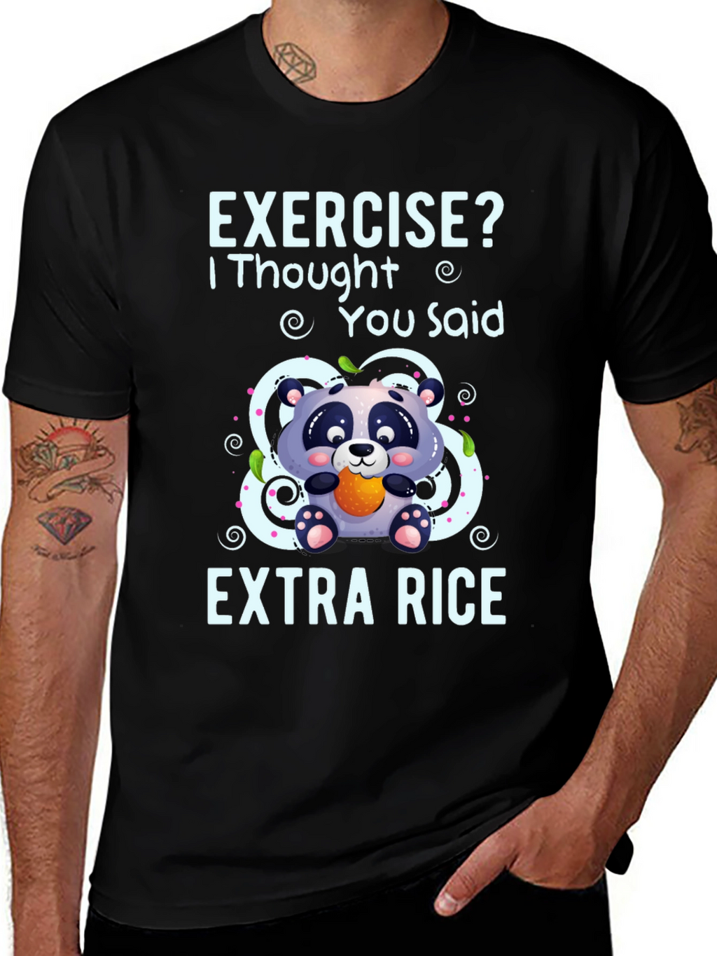 Exercise? Extra Rice Panda T-Shirt