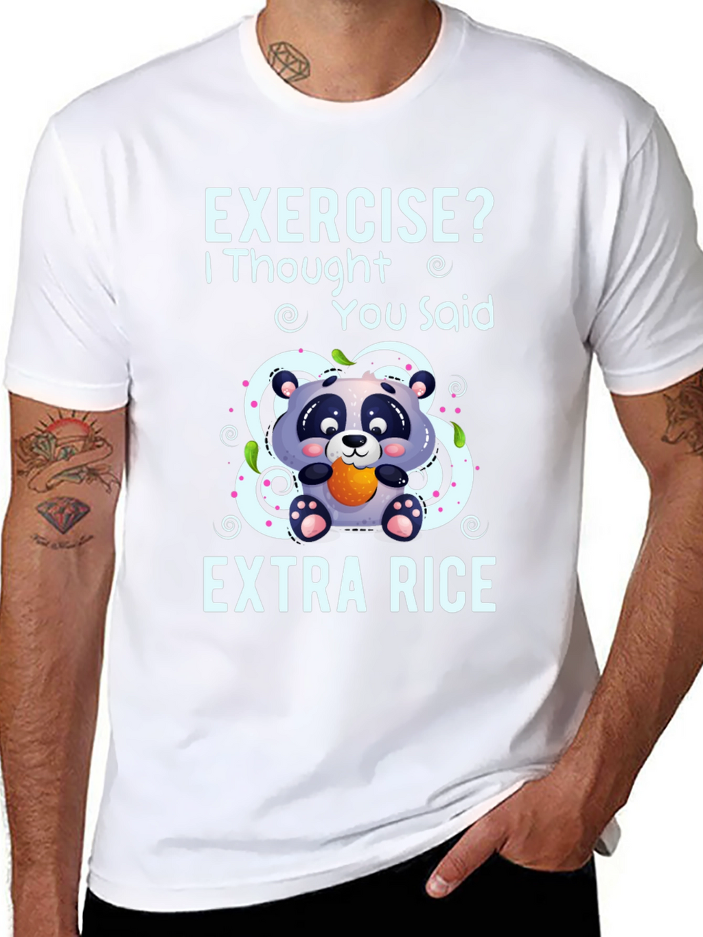 Exercise? Extra Rice Panda T-Shirt